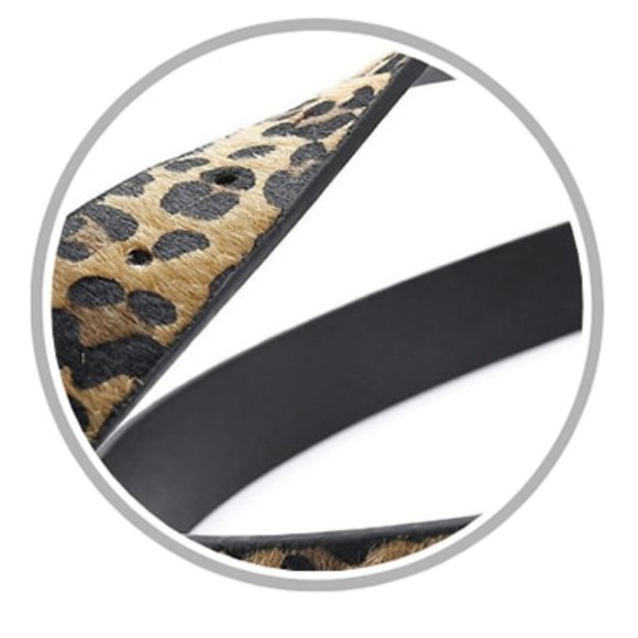 Leopard Belt Yellow Square Buckle Quality Medium - Picture 6 of 7